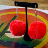 Vintage Pom Pom Earrings by Monster Booty Threads