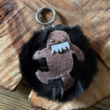 Fuzzy Pom Key Chains by Monster Booty Threads