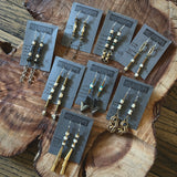 Bone/Gemstone Accent Earrings by Heliotrope