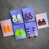 Acrylic and Polymer Earrings by Luna and Saya