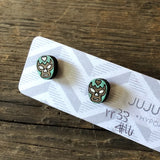 Wooden Post Earrings