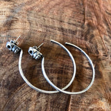 Large Silver Hoop Earrings by High & Dry Jewelry