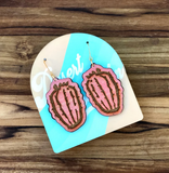 Wooden Cacti Earrings by Juju and Moxie Co.