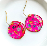 Small Resin Coated Drop Earrings