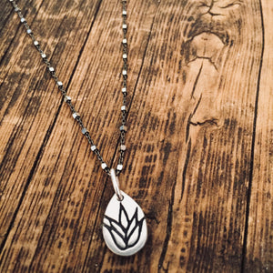 Tiny Drop Necklaces by Cactus Bloom Designs
