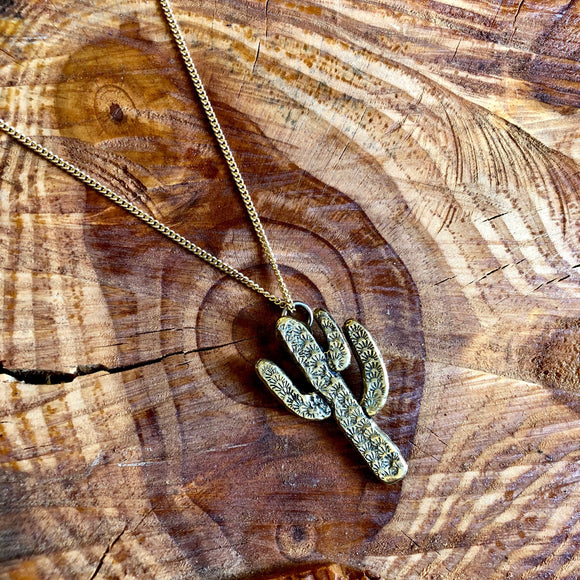 Chunky Cast Saguaro Necklace by Heliotrope