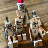 Reclaimed Wood Robots by Isaac Lange