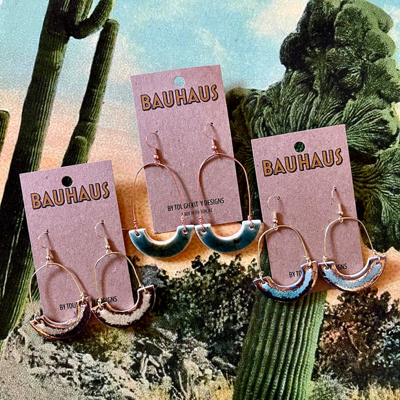 Bauhaus Crescent Earrings by Tough Kitty Designs*