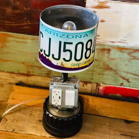 License Plate Lamp by the Lost Highway Sign Company