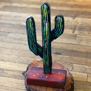 Reclaimed Wood Hand-Painted Saguaros by Isaac Lange
