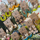 Desert Dreaming Ceramic Earrings by Tough Kitty Designs