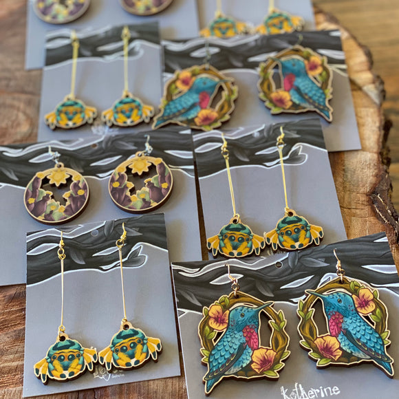 Desert Earrings by Katherine Joyce Illustration