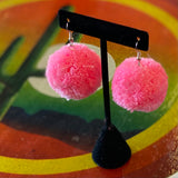 Vintage Pom Pom Earrings by Monster Booty Threads