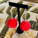 Vintage Pom Pom Earrings by Monster Booty Threads