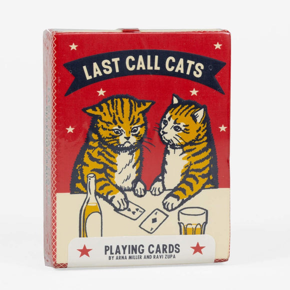 Last Call Cats Playing Cards